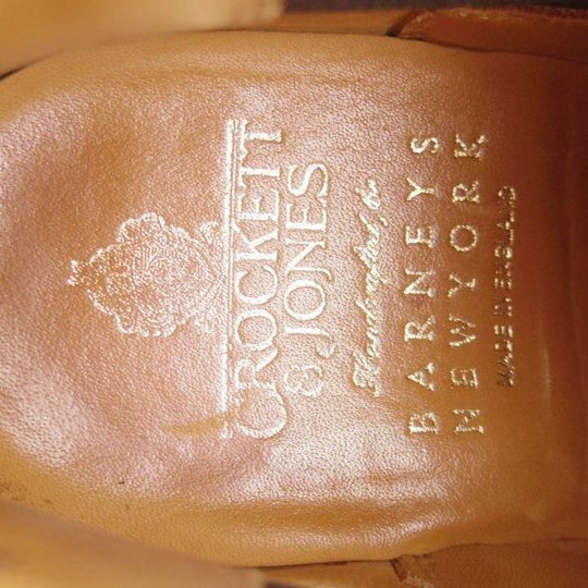 美品★クロケット&ジョーンズ 6.5E【現行定価10万円以上★ダイナイトソール/バーニーズNY別注】318ラスト/サイドゴアブーツ/濃茶★m146