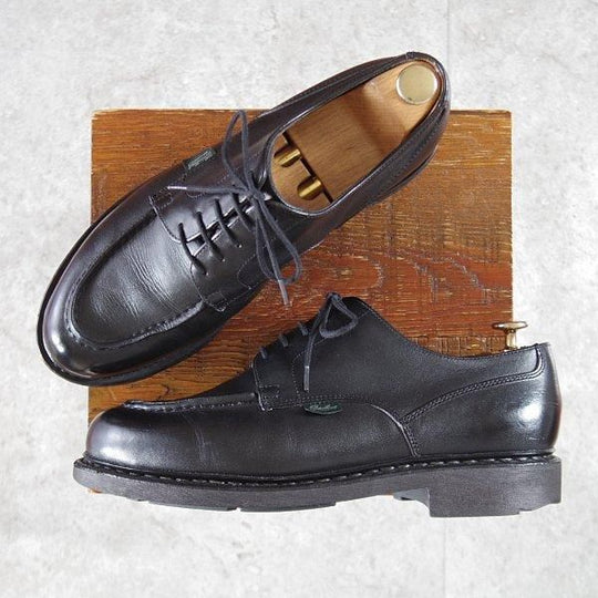極上★パラブーツ SIZE 8【定価￥96,800-★シャンボード/CHAMBORD】リスレザー/TEXソール/Uチップ/NOIR/黒/メンズ/Paraboot★m151