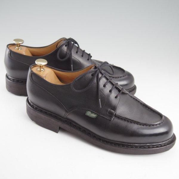 極上★パラブーツ SIZE 8【定価￥96,800-★シャンボード/CHAMBORD】リスレザー/TEXソール/Uチップ/NOIR/黒/メンズ/Paraboot★m151