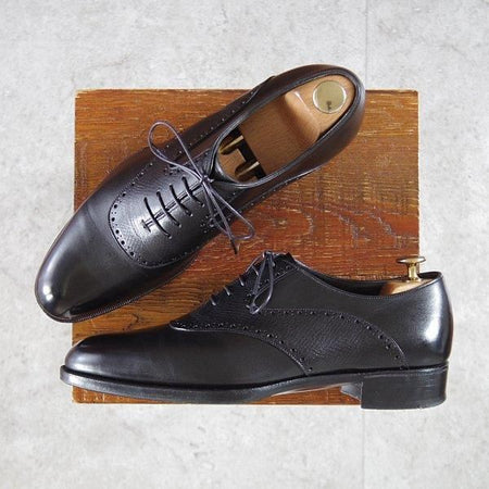 極上★(英)ガジアーノ&ガーリング 6.5E【現行定価20万円以上★ST.ANDREWS/GG06ラスト】カーフ×ハッチグレイン/黒/GAZIANO&GIRLING★m152