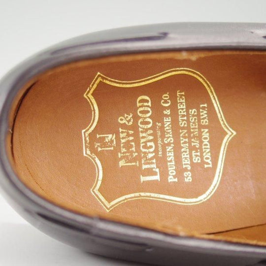 未使用★クロケット&ジョーンズ 7.5EX【貴重★(英)ニュー&リングウッド別注/New&Lingwood】タッセルローファー/黒/Crockett&Jones★m153