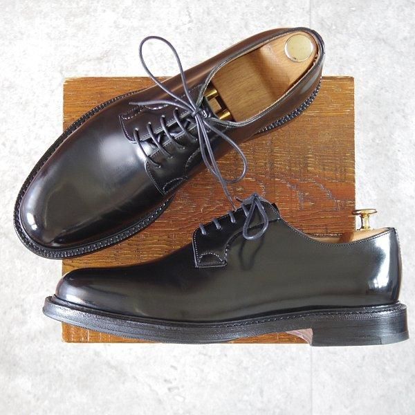 美品★チャーチ 85F/UK8.5【現行定価￥181,500-★シャノン/SHANNON】103ラスト/プレーントゥ/黒/メンズ/Church's★m155