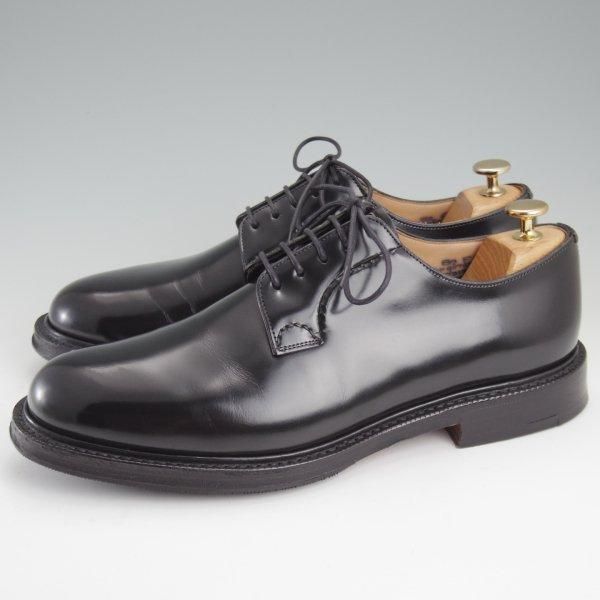 美品★チャーチ 85F/UK8.5【現行定価￥181,500-★シャノン/SHANNON】103ラスト/プレーントゥ/黒/メンズ/Church's★m155