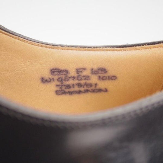 美品★チャーチ 85F/UK8.5【現行定価￥181,500-★シャノン/SHANNON】103ラスト/プレーントゥ/黒/メンズ/Church's★m155