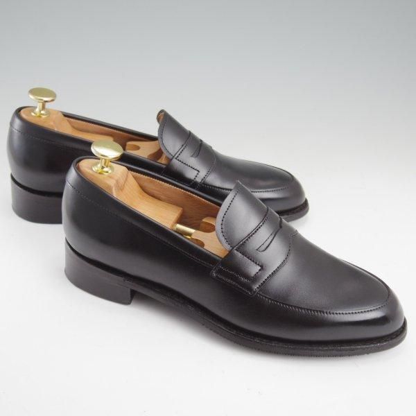 極美品★(英)チーニー(レディース) 3.5D【定価￥74,800-★BONNIE D/ボニー】23921ラスト/コインローファー/カーフ/黒/CHEANEY★m157