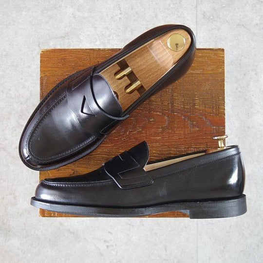 極上★チャーチ 80F/UK8【★ELVEDEN/エルブデン/106ラスト】コインローファー/スリッポン/カーフ/黒/メンズ/Church's★m160