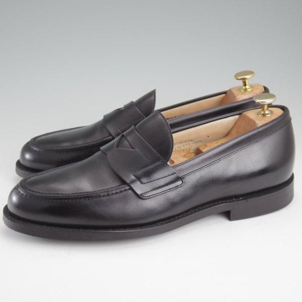 極上★チャーチ 80F/UK8【★ELVEDEN/エルブデン/106ラスト】コインローファー/スリッポン/カーフ/黒/メンズ/Church's★m160