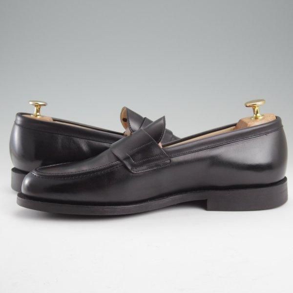 極上★チャーチ 80F/UK8【★ELVEDEN/エルブデン/106ラスト】コインローファー/スリッポン/カーフ/黒/メンズ/Church's★m160