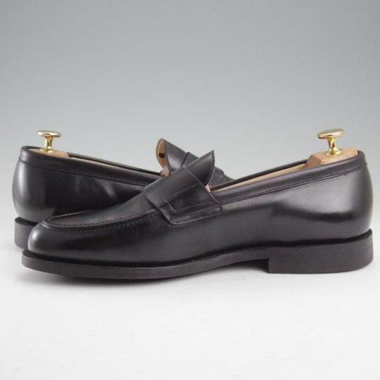 極上★チャーチ 80F/UK8【★ELVEDEN/エルブデン/106ラスト】コインローファー/スリッポン/カーフ/黒/メンズ/Church's★m160