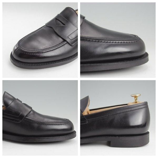 極上★チャーチ 80F/UK8【★ELVEDEN/エルブデン/106ラスト】コインローファー/スリッポン/カーフ/黒/メンズ/Church's★m160