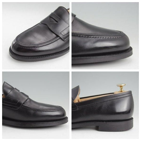 極上★チャーチ 80F/UK8【★ELVEDEN/エルブデン/106ラスト】コインローファー/スリッポン/カーフ/黒/メンズ/Church's★m160