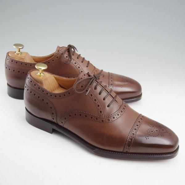 未使用★(英)グレンソン 8F【現行定価￥119,900-★OXFORD/オックスフォード】22352/セミブローグ/カーフ/濃茶/メンズ/GRENSON★m169