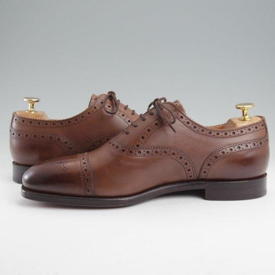 未使用★(英)グレンソン 8F【現行定価￥119,900-★OXFORD/オックスフォード】22352/セミブローグ/カーフ/濃茶/メンズ/GRENSON★m169