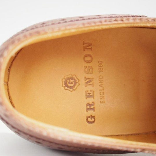 未使用★(英)グレンソン 8F【現行定価￥119,900-★OXFORD/オックスフォード】22352/セミブローグ/カーフ/濃茶/メンズ/GRENSON★m169