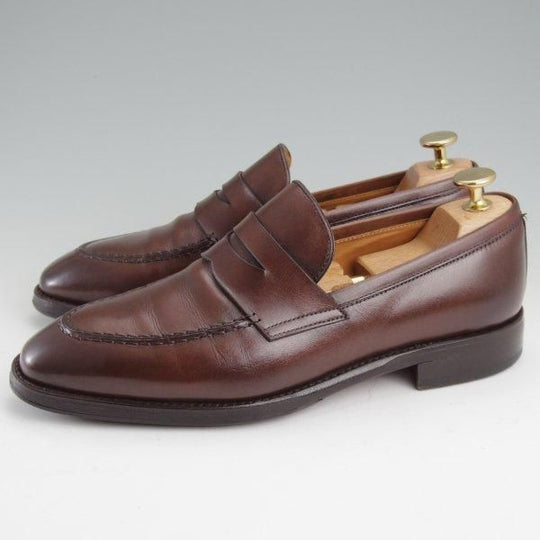 極上★(スペイン製)Berwick/バーウィック SIZE 5【合計定価￥44,000-★純正シューツリー付き/コインローファー】ベガノカーフ/濃茶★m174