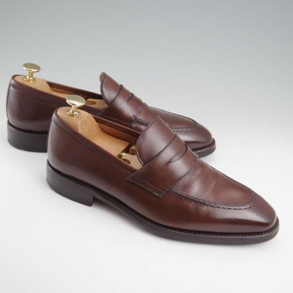 極上★(スペイン製)Berwick/バーウィック SIZE 5【合計定価￥44,000-★純正シューツリー付き/コインローファー】ベガノカーフ/濃茶★m174