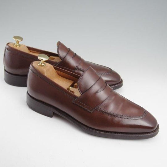 極上★(スペイン製)Berwick/バーウィック SIZE 5【合計定価￥44,000-★純正シューツリー付き/コインローファー】ベガノカーフ/濃茶★m174