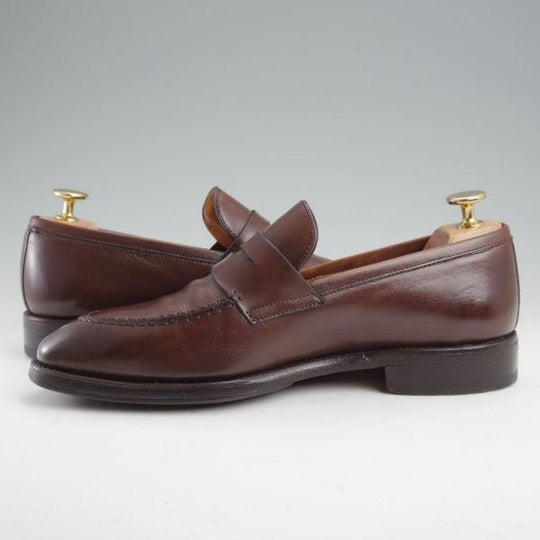 極上★(スペイン製)Berwick/バーウィック SIZE 5【合計定価￥44,000-★純正シューツリー付き/コインローファー】ベガノカーフ/濃茶★m174