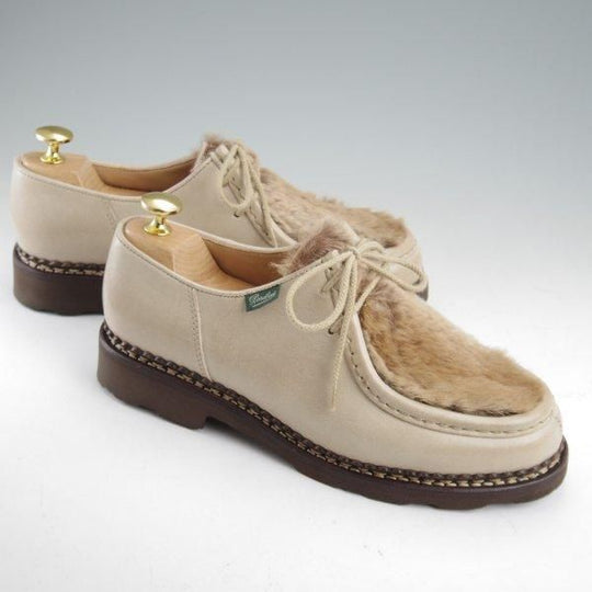未使用★パラブーツ(レディース) SIZE 5.5【定価￥94,600-★LAPIN(ラビットファー)仕様/ミカエル/MICHAEL】NAIGE/薄茶/Paraboot★m175