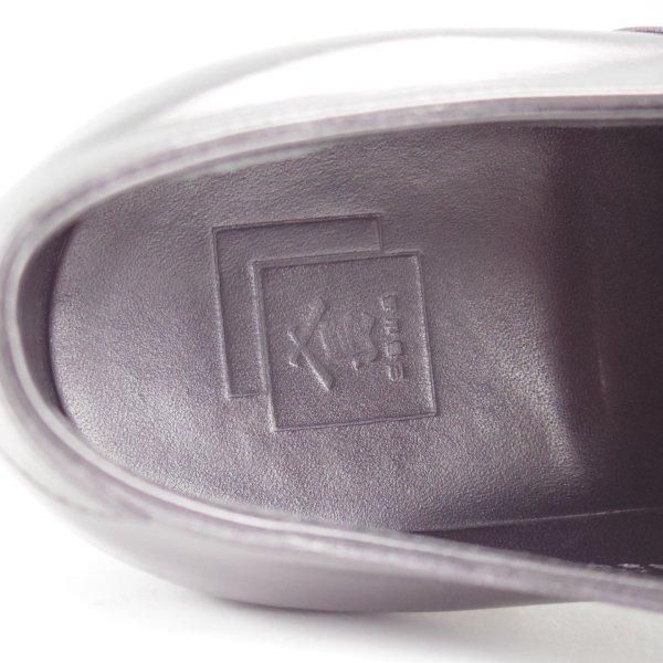 極美品★三陽山長 SIZE 7【定価￥94,600-★弦六郎/R2010ラスト】GENROKUROU/パンチドキャップトゥ/カーフ/黒/メンズ/Sanyo Yamacho★m182