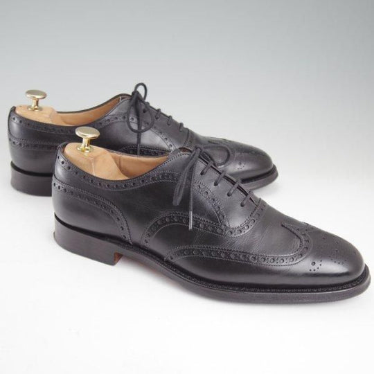 美品★チャーチ 70F/UK7【定価￥176,000-★チェットウィンド/CHETWYND】173ラスト/フルブローグ/カーフ/黒/メンズ/Church's★m183