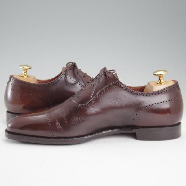 美品★クロケット&ジョーンズ 5E【ハンドグレードライン★Courtenay/363ラスト】オックスフォードシューズ/濃茶/Crockett&Jones★m185