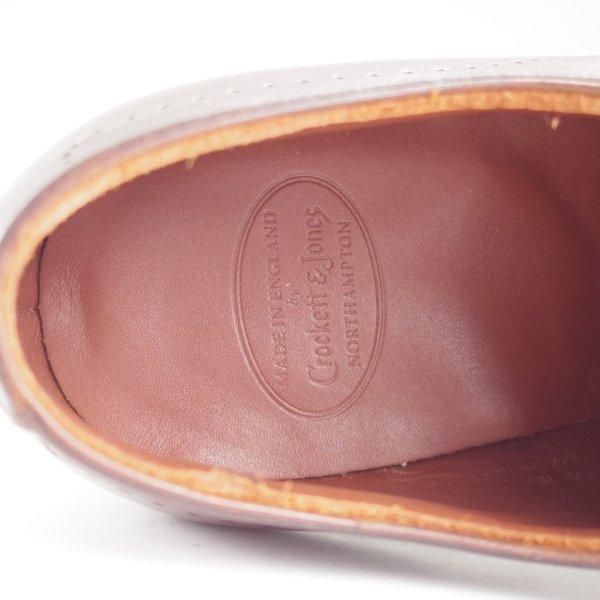 美品★クロケット&ジョーンズ 5E【ハンドグレードライン★Courtenay/363ラスト】オックスフォードシューズ/濃茶/Crockett&Jones★m185