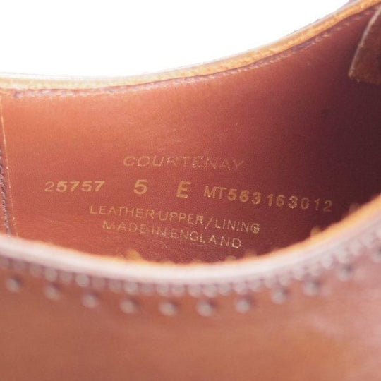 美品★クロケット&ジョーンズ 5E【ハンドグレードライン★Courtenay/363ラスト】オックスフォードシューズ/濃茶/Crockett&Jones★m185