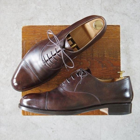 極上★(東欧)VASS/ヴァーシュ SIZE 41【定価￥159,500-★Alt English/ストレートチップ】Fラスト/ミュージアムカーフ/濃茶★m187