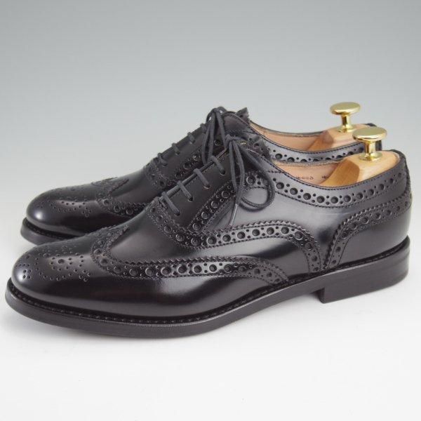 未使用★チャーチ(レディース) SIZE 37.5【定価￥176,000-★バーウッド/BURWOOD WG】ポリッシュドバインダーカーフ/黒/Church's★m191