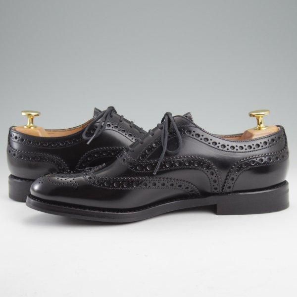 未使用★チャーチ(レディース) SIZE 37.5【定価￥176,000-★バーウッド/BURWOOD WG】ポリッシュドバインダーカーフ/黒/Church's★m191