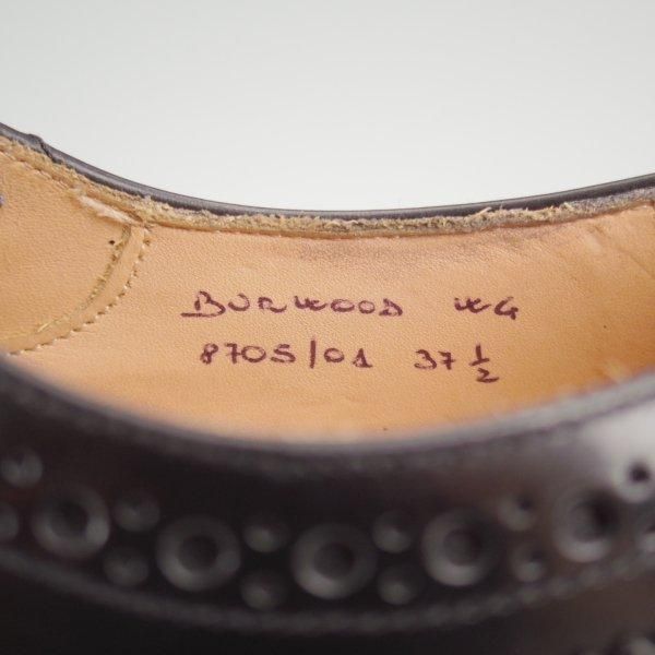 未使用★チャーチ(レディース) SIZE 37.5【定価￥176,000-★バーウッド/BURWOOD WG】ポリッシュドバインダーカーフ/黒/Church's★m191