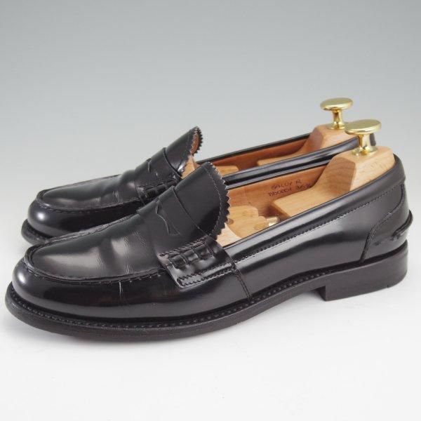 極上★チャーチ(レディース) SIZE 36.5【コインローファー★SALLY R/サリー】ポリッシュドバインダーカーフ/黒/Church's★m220