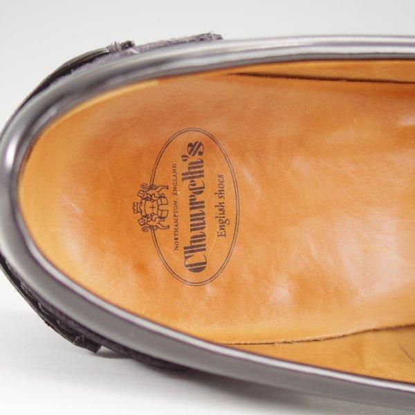 極上★チャーチ(レディース) SIZE 36.5【コインローファー★SALLY R/サリー】ポリッシュドバインダーカーフ/黒/Church's★m220