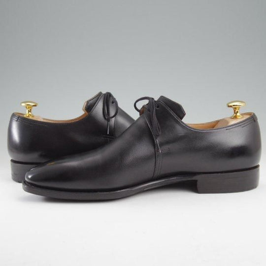 極上★(仏)Corthay/コルテ SIZE 6.5【現行定価￥253,000-★純正シューツリー付き/Arca/アルカ】プレーントゥ/Vフロント/カーフ/黒★m222