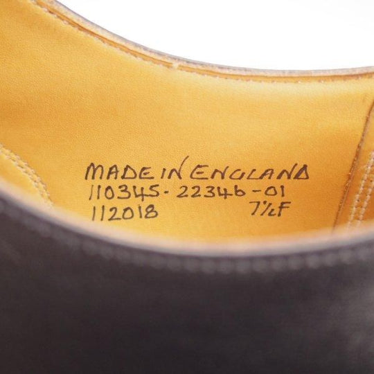 極美品★(英)グレンソン 7.5F【現行定価￥119,900-★G-ONEライン/LONDON/ロンドン】22346/G1/ストレートチップ/カーフ/黒/GRENSON★m226