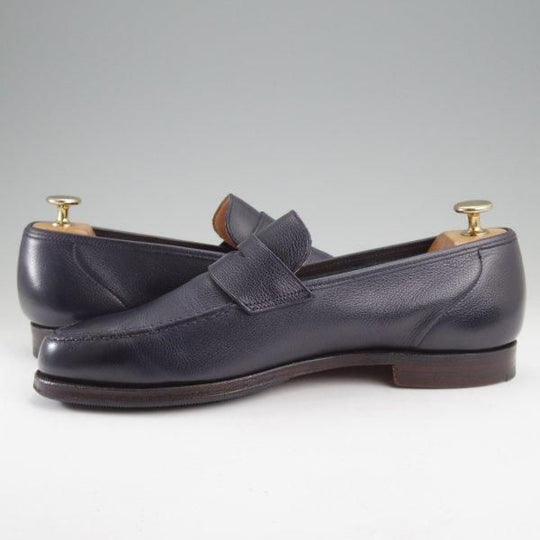 極上★クロケット&ジョーンズ 7E【モデル定価￥107,800-★バーニーズNY別注/SELHURST】366ラスト/コインローファー/紺/メンズ★m227