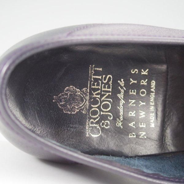 極上★クロケット&ジョーンズ 7E【モデル定価￥107,800-★バーニーズNY別注/SELHURST】366ラスト/コインローファー/紺/メンズ★m227