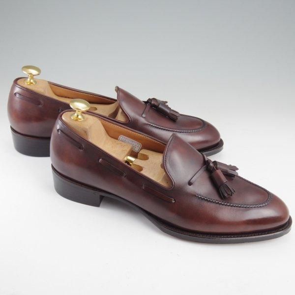 未使用★シェットランドフォックス SIZE 5.5【定価￥77,000-★ミュージアムカーフ/ケンジントン2/016FSF】タッセルローファー/濃茶★m233