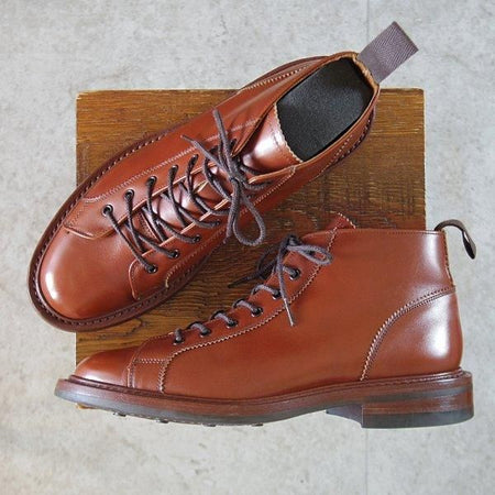 美品★トリッカーズ SIZE 7.5【定価￥132,000-★ダイナイトソール仕様/モンキーブーツ】M6077/マロンアンティーク/茶/Tricker's★m235