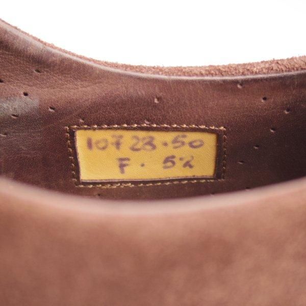 美品★(伊)サントーニ SIZE 5.5【上級★グッドイヤーウェルテッド製法/ブラインドブローグ】10728/スエード/濃茶/メンズ/Santoni★m236