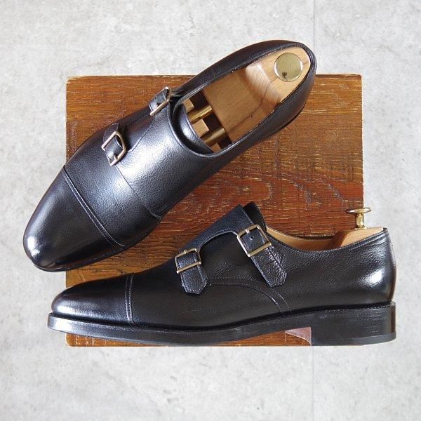 極美品★ジョンロブ 7.5E【現行オーダー価格￥285,120-★バイリクエスト品/WILLIAM/(水牛)バッファローレザー】ウィリアム/黒★m241
