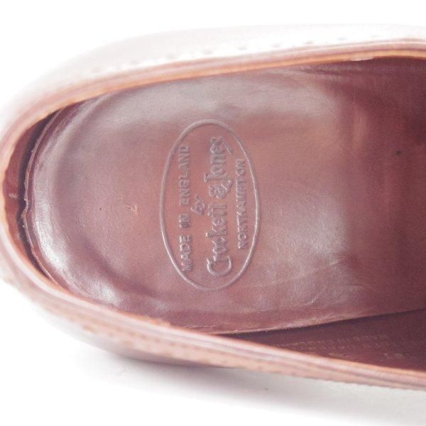 美品★クロケット&ジョーンズ 8.5E【ハンドグレードライン★(英)ポールスミス別注/クォーターブローグ】濃茶/Crockett&Jones★m247