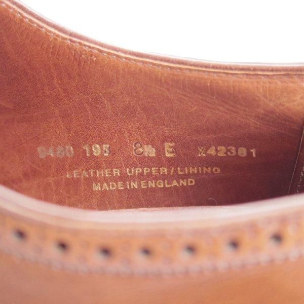 美品★クロケット&ジョーンズ 8.5E【ハンドグレードライン★(英)ポールスミス別注/クォーターブローグ】濃茶/Crockett&Jones★m247
