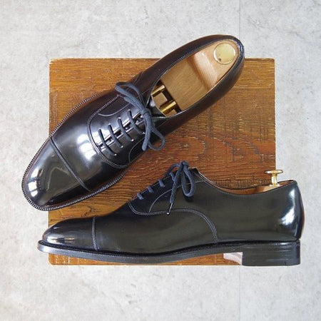 未使用★チャーチ UK7.5程度/80D【旧チャーチ★73ラスト/コンサル同仕様/BALMORAL】ブックバインダーカーフ/ストレートチップ/黒★m256