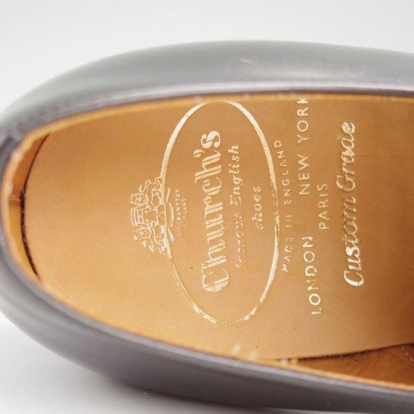 未使用★チャーチ UK7.5程度/80D【旧チャーチ★73ラスト/コンサル同仕様/BALMORAL】ブックバインダーカーフ/ストレートチップ/黒★m256