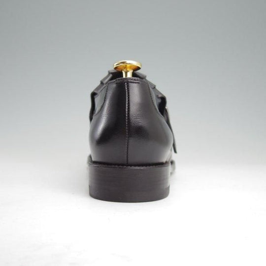 極美品★J.M.ウエストン(レディース) 4.5D【貴重★コンビ仕様/キルトモンク/393】F3ラスト/黒/Weston/ウェストン★m264