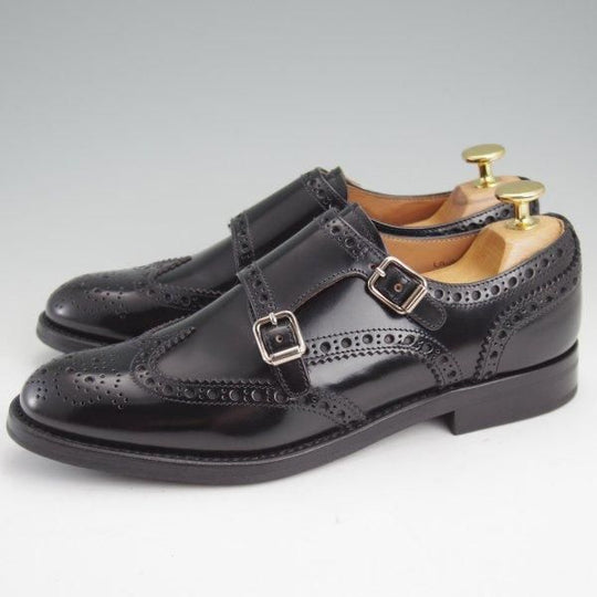 未使用★チャーチ(レディース) SIZE 36.5【定価￥181,500-★LANA R/ダブルモンク】ポリッシュドバインダーカーフ/黒/Church's★m265