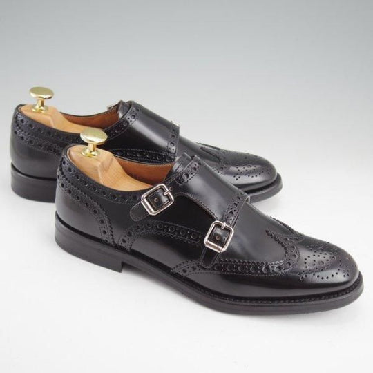 未使用★チャーチ(レディース) SIZE 36.5【定価￥181,500-★LANA R/ダブルモンク】ポリッシュドバインダーカーフ/黒/Church's★m265