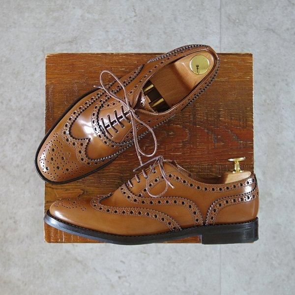 極上★チャーチ(レディース) SIZE 36【定価￥176,000-★バーウッド/BURWOOD WG】ポリッシュドバインダーカーフ/茶/Church's★m267